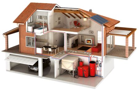 Схема отопления дома с твердотопливным котлом