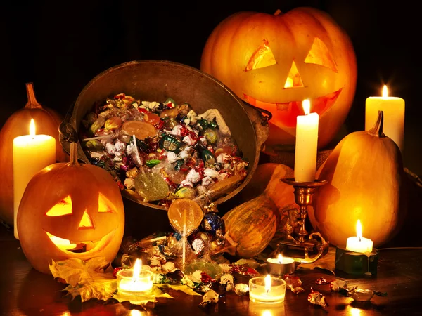 Хэллоуин тыква фонарь — стоковое фото