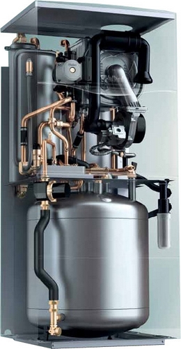 Газовый напольный конденсационный котел Vaillant ecoCOMPACT VSC 206/4-5 20 кВт со встроенным бойлером послойного нагрева на 200 л