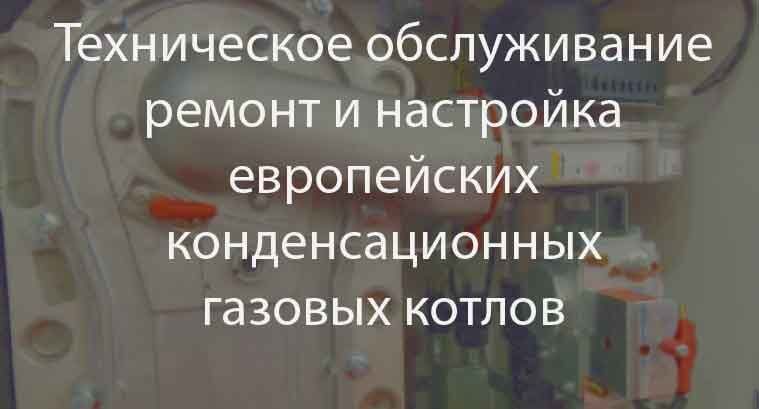 Пусконаладочные работы для конденсационных газовых котлов из Европы. 