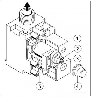 газовый клапан газового котла отопления 