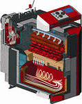 Системы отопления твердотопливном котлом. твердотопливные газогенераторные котлы. твердотопливные котлы отопления.