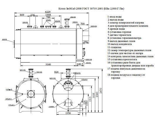 Чертеж котла водогрейного котла