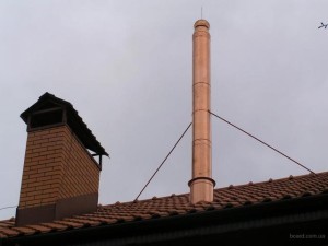 Дымоход от газового котла на крыше