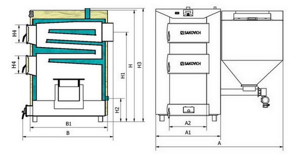 Котел твердотопливный Sakovich multi MAX