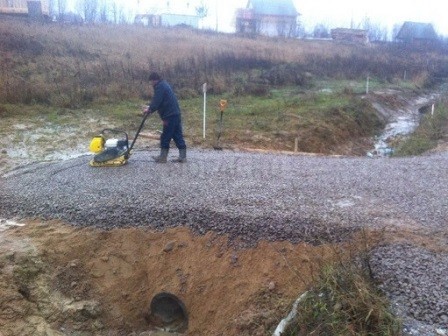 въезд на участок