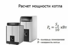  Расчет мощности котла отопления