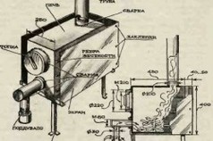 Схема самодельной печи длительного горения