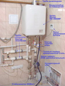 Схема подключения двухконтурного газового котла