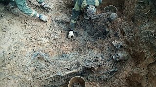 Офицеры. Раскопки по войне в Демянском котле. / excavations of Soviet officers WW2