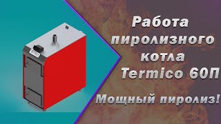 Работа пиролизного котла Termico 60П