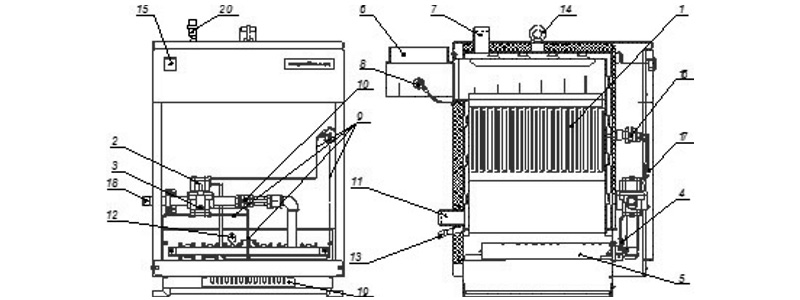 Схема котла Хопер-100 с РГУ