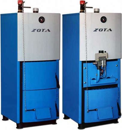 Универсальный котел для отопления домов ZOTA (дрова – электричество)