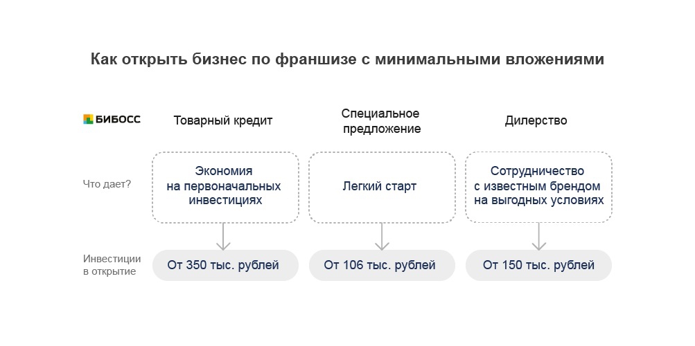 франшизы без вложений список